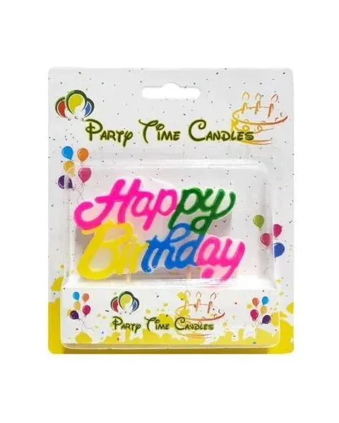 Party Time Colorful Alpha Candle 13240