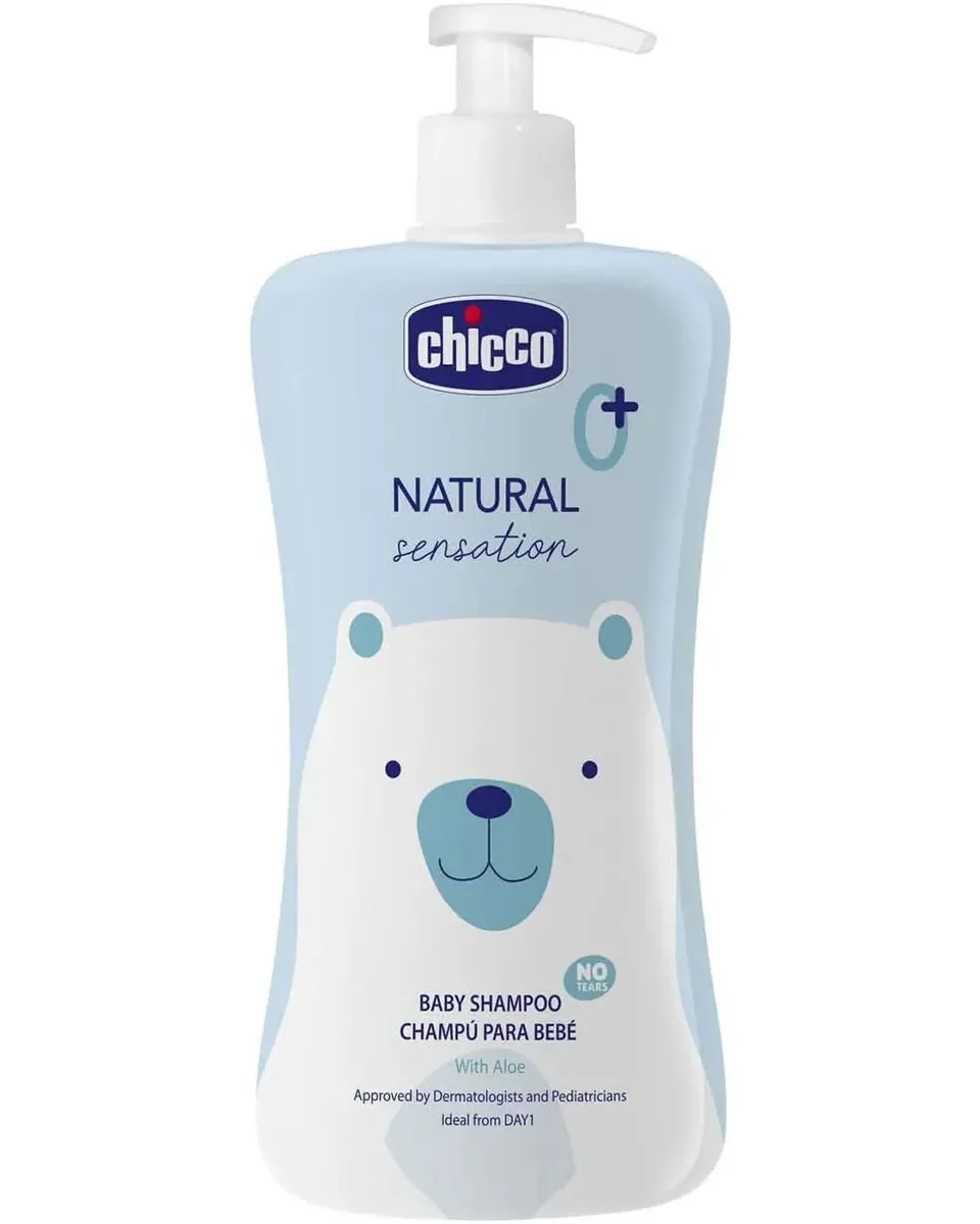 Chicco Natural Sensation No Tears Baby Shampoo 500Ml Age- Newborn & Above