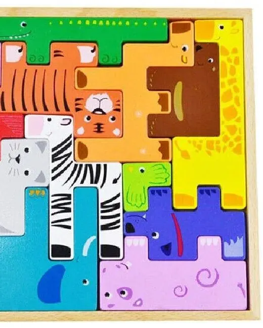 Acool Toys 14-Piece Animal Shape Sorting Blocks & Puzzle Toy AC6616 Multicolor Age- 3 Years & Above