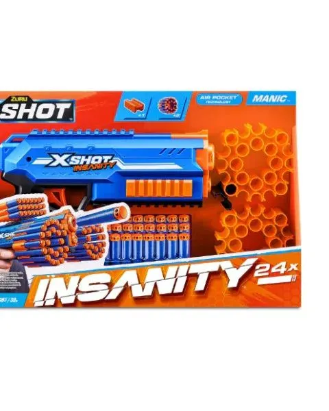 Zuru X-Shot Insanity-Manic Gun Blaster XS-36603 Age- 8 Years & Above