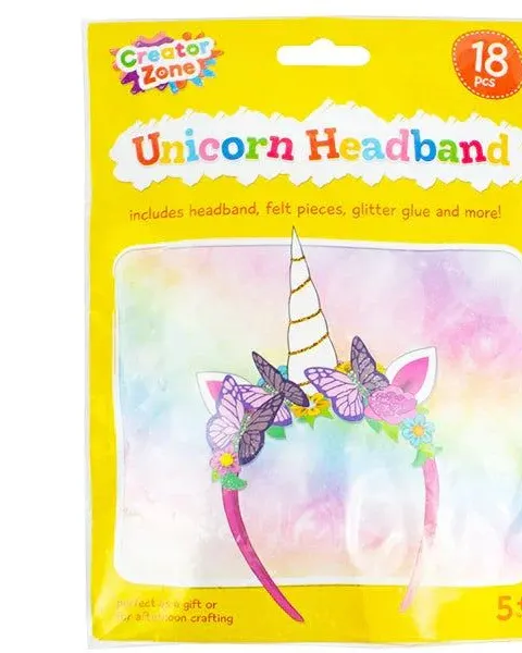 Creator Zone Make Your Own Unicorn Headband 18P Age-3 Years & Above