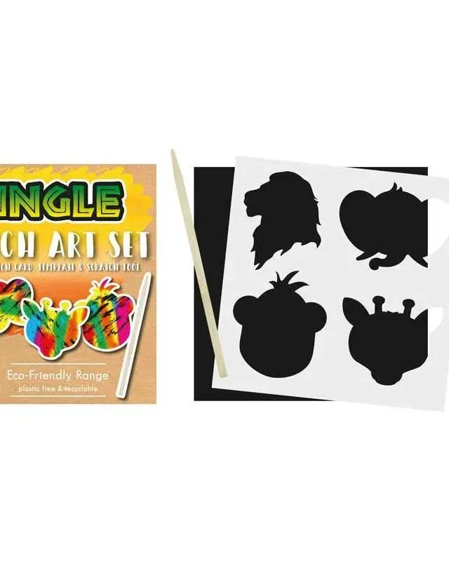 Pibi Magic Colour Scratch Eco Set Mini Jungle 8.5 X 8.5 Cm Age-3 Years & Above