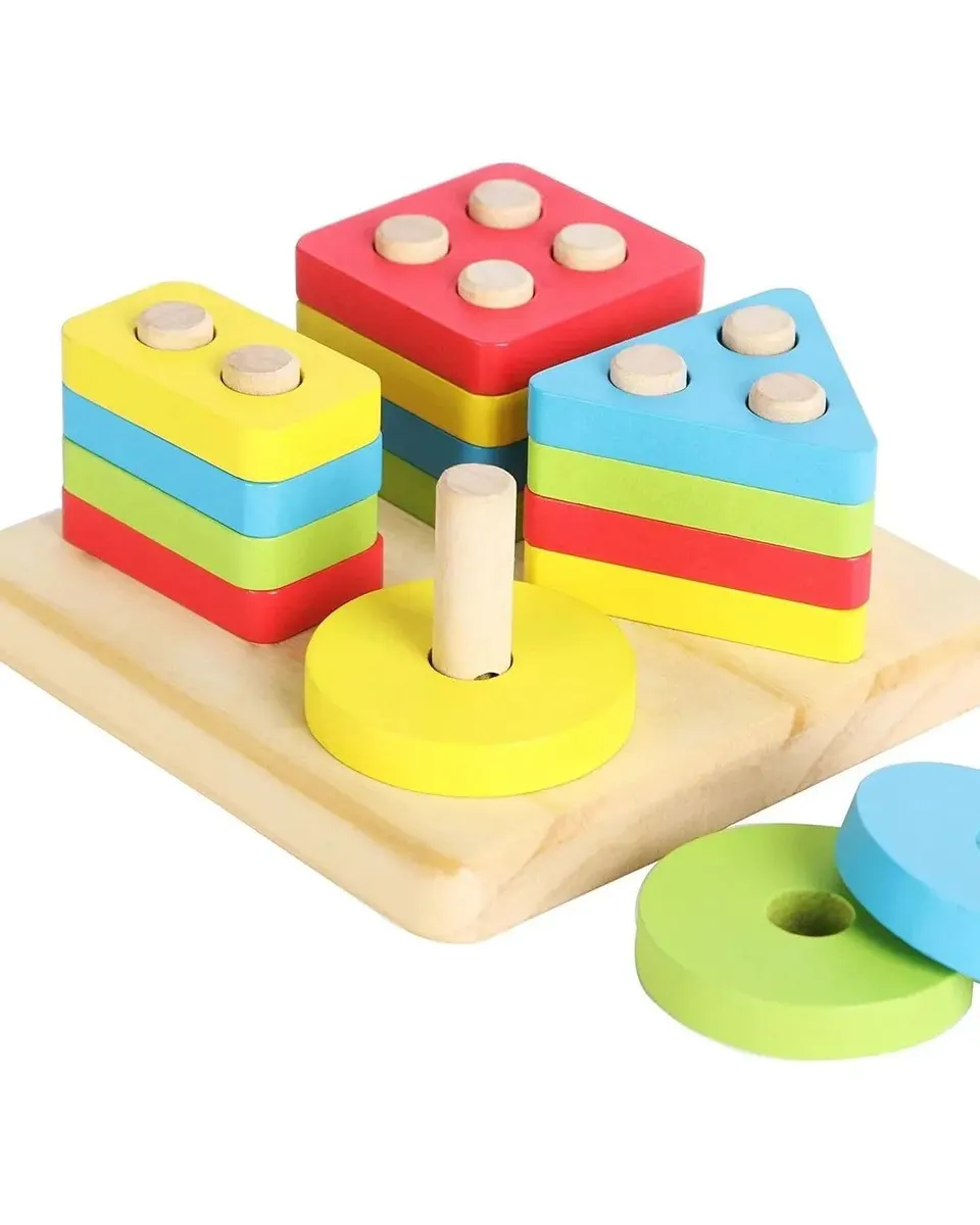 Acool Toys Column Building Blocks Set AC7681 Age- 18 Months & Above