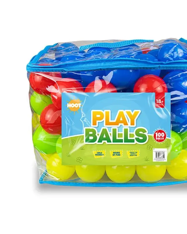 Hoot Assorted Colour Play Balls 100 Pack