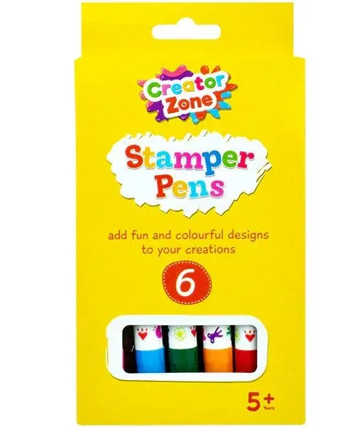 Creator Zone Assorted Stamper Pens 6 Pack Age-3 Years & Above