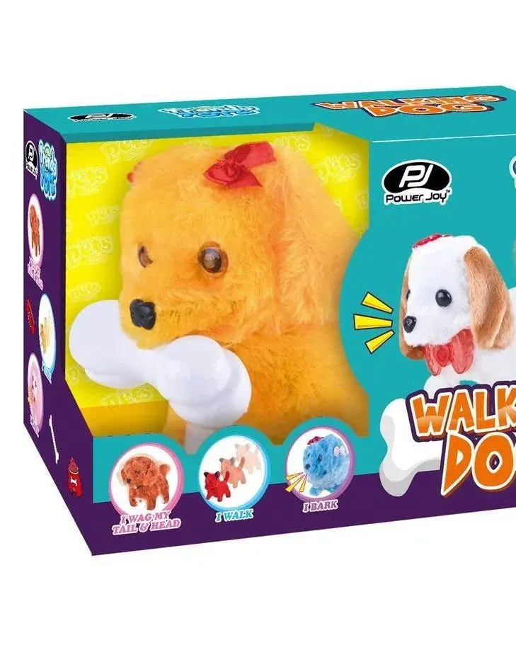 Power Joy Trendy Walking Dog Interactive Plush Toy Multicolor Age- 3 Years & Above