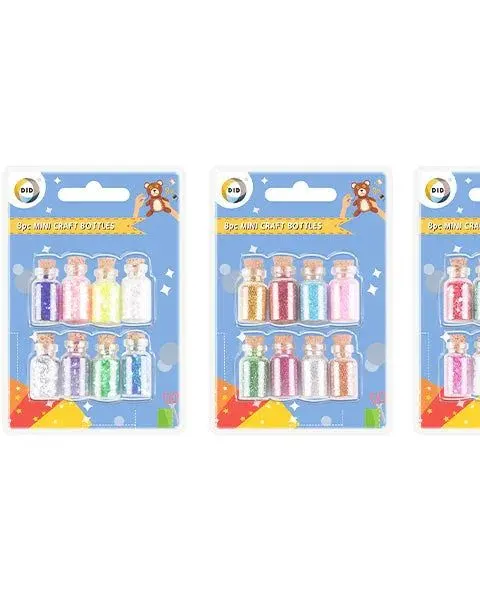 Pibi Did Mini Craft Bottles 8 Pack Assorted Age-3 Years & Above