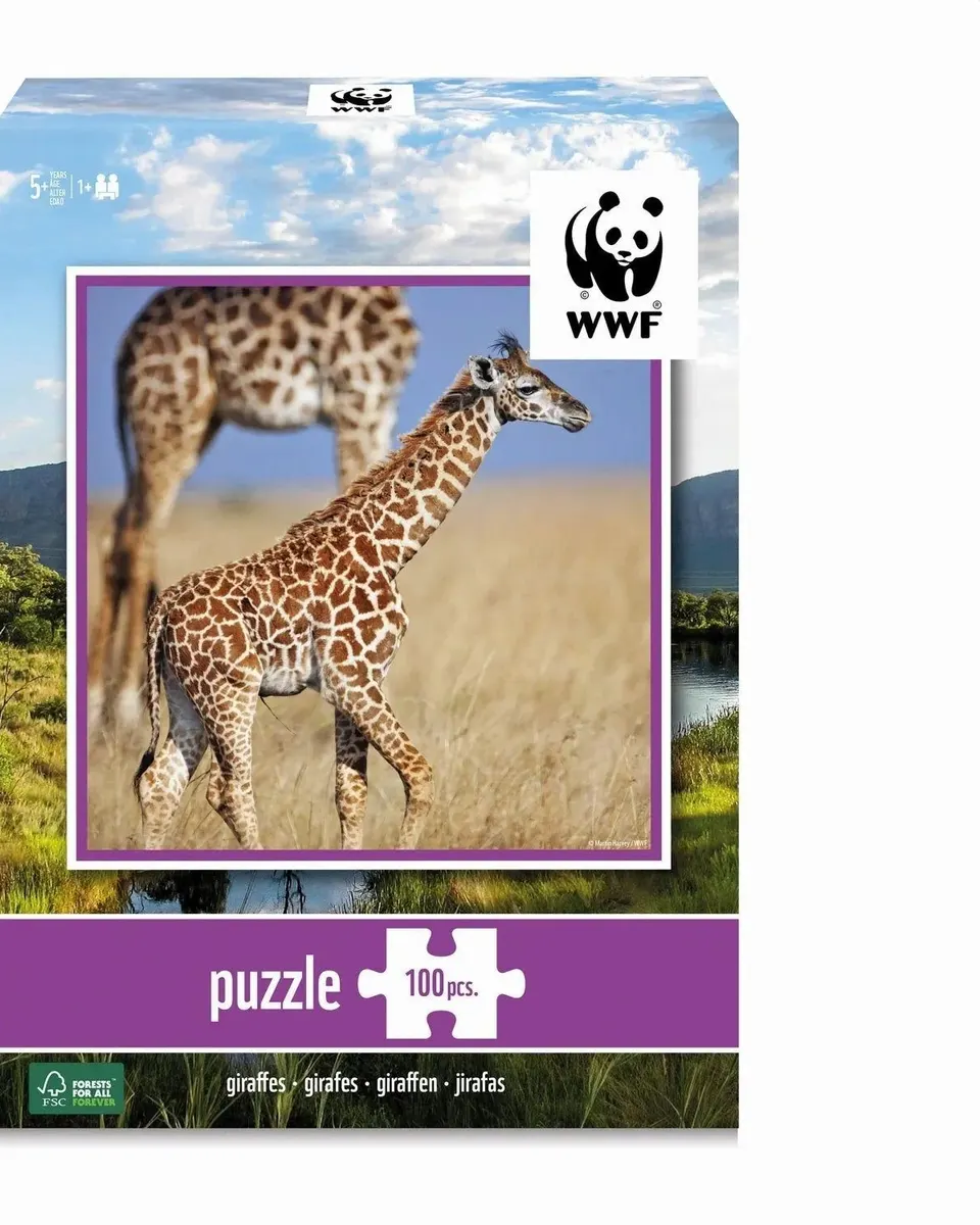 WWF 100 Piece Kids Puzzle- Giraffe Age- 3 Years & Above