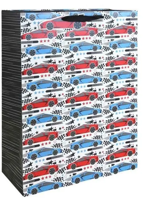 Eurowrap Racecar Extra-Large Gift Bag