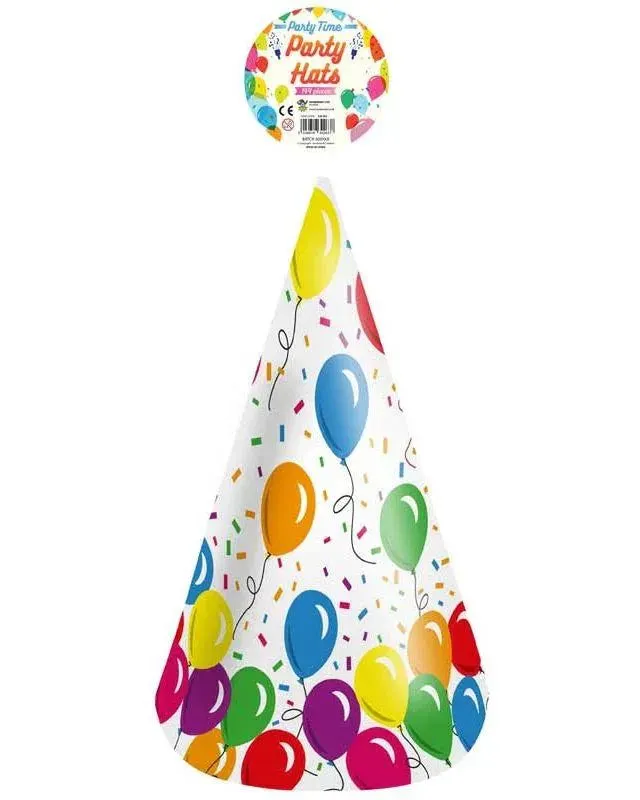 Pibi Party Time Hat Cones Balloons 16.5Cm Single Age-3 Years & Above