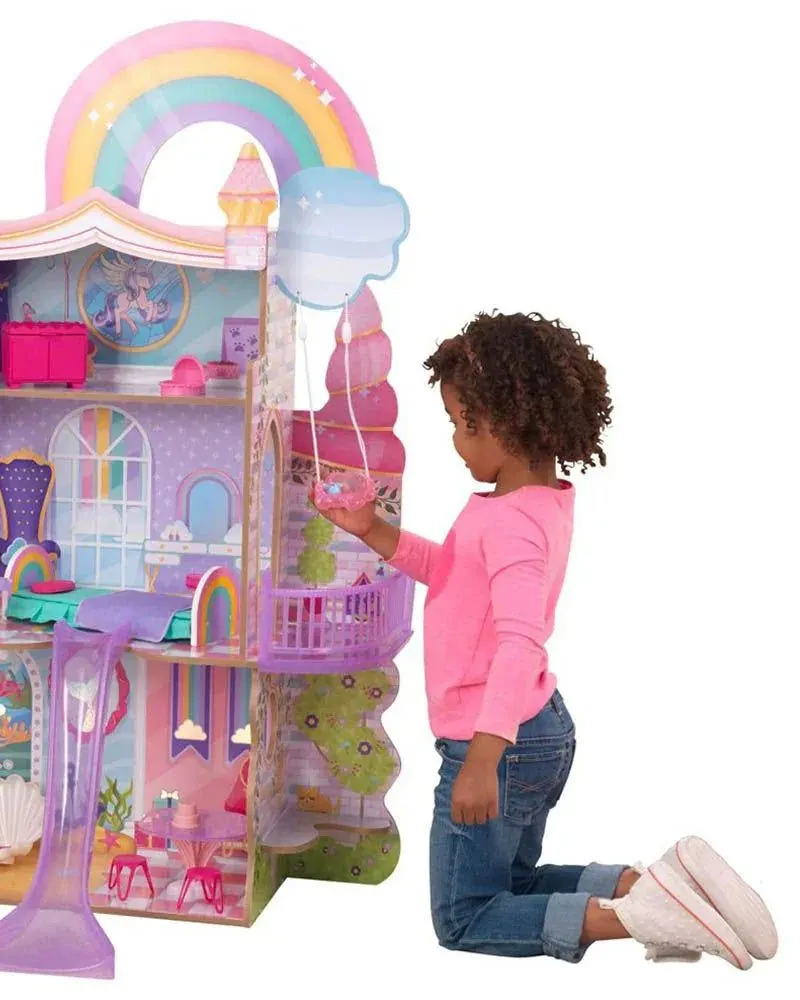 Kidkraft Rainbow Dreamers Unicorn Mermaid Dollhouse 20050 Multicolor Age- 3 Years & Above