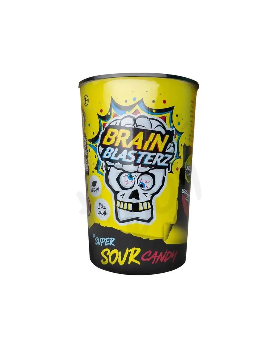 Brain Blasterz Super Sour Hard Candy with Apple,Blueberry,Watermelon & Lemon Flavour 48 Grams Age- 3 Years & Above