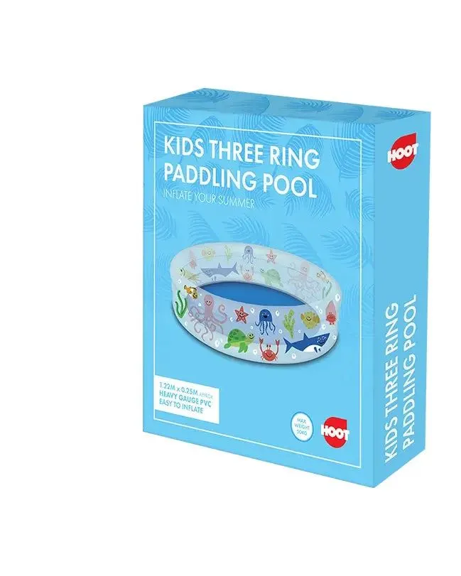 Hoot Kids Three Ring PVC Sea-Life Paddling Pool 122 cm X 25 cm Age- 3 Years & Above