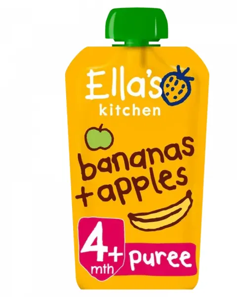 Ella's Kitchen Organic Apple & Banana Puree 120 Grams #EK016 Age- 4 Months & Above