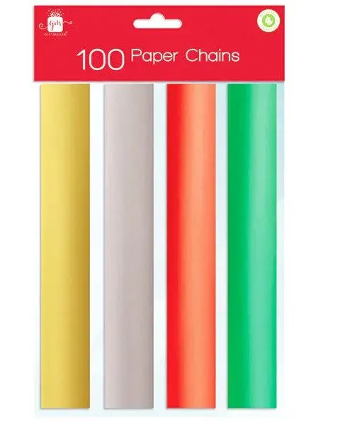 Giftmaker Paper Chains Gift Wrap Multicolor Assorted Age- Newborn & Above Age- Newborn & Above