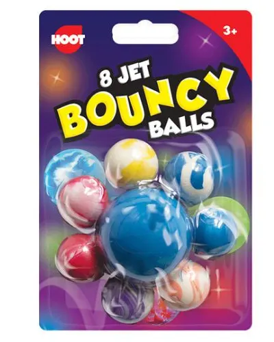Hoot Jet Bouncy Balls Pack of 8 Age- 3 Years & Above