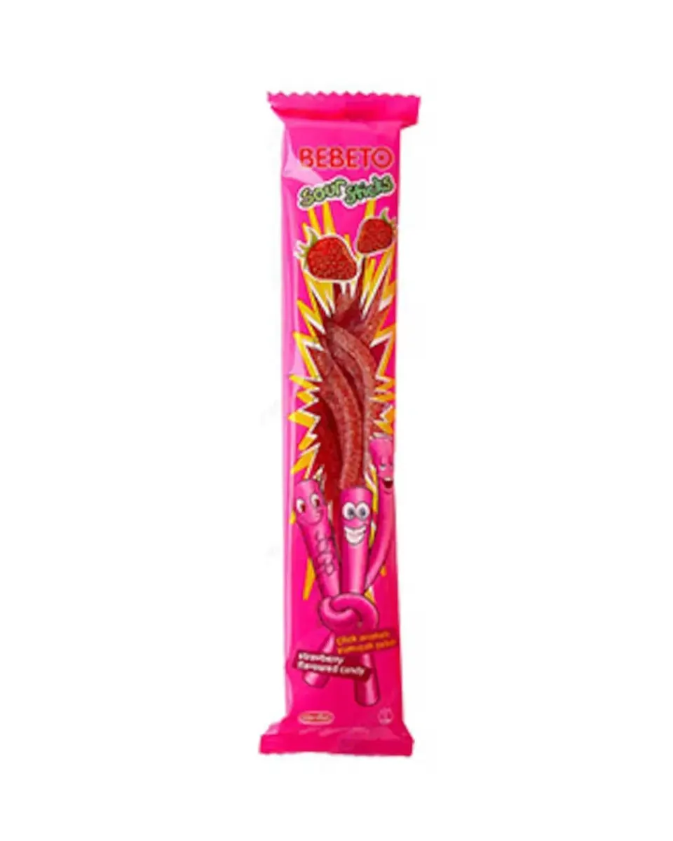 Bebeto Sour Sticks Strawberry 30G Age- 3 Years & Above
