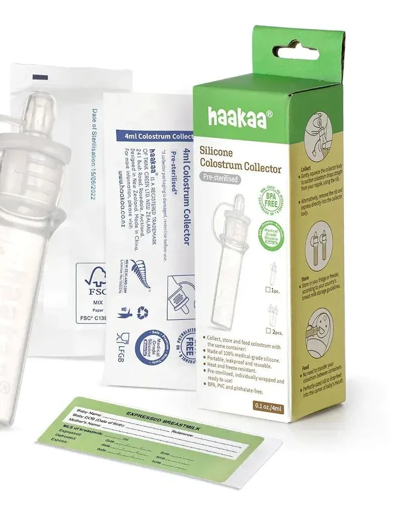 Haakaaa Pre-Sterilised Silicone Colostrum Collector - 20mL Pack of 1